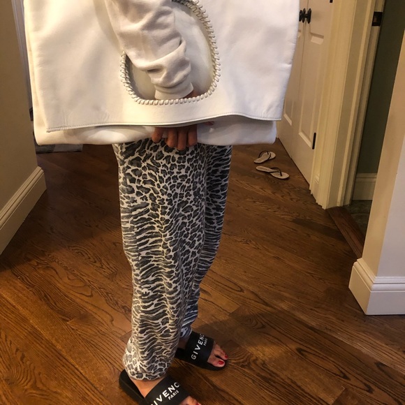 White Leather Hobo Clutch/ Shoulder Bag - Picture 3 of 4